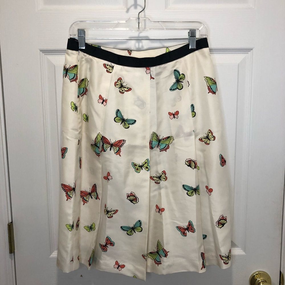 Grace Elements silk butterfly pleated skirt size 8 - Picture 6 of 8
